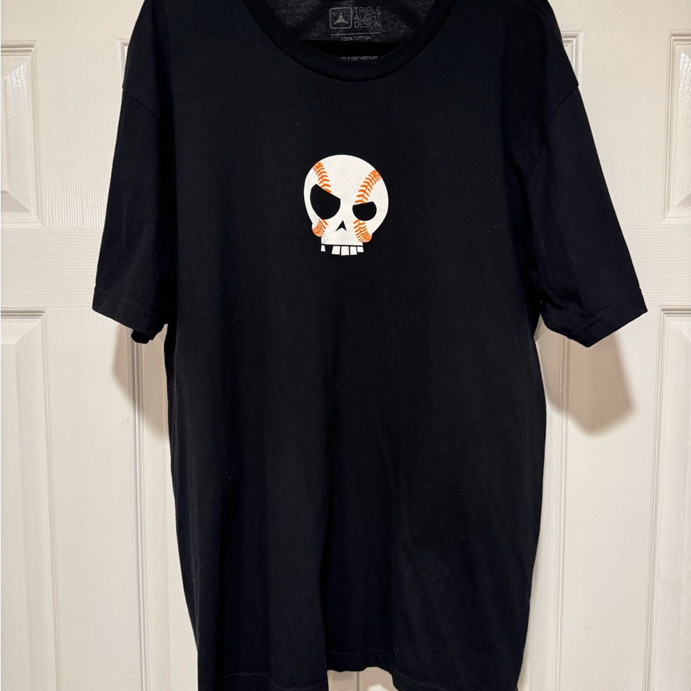 Triple Aught Design Black Skull Graphic T-Shirt - Men’s XXL